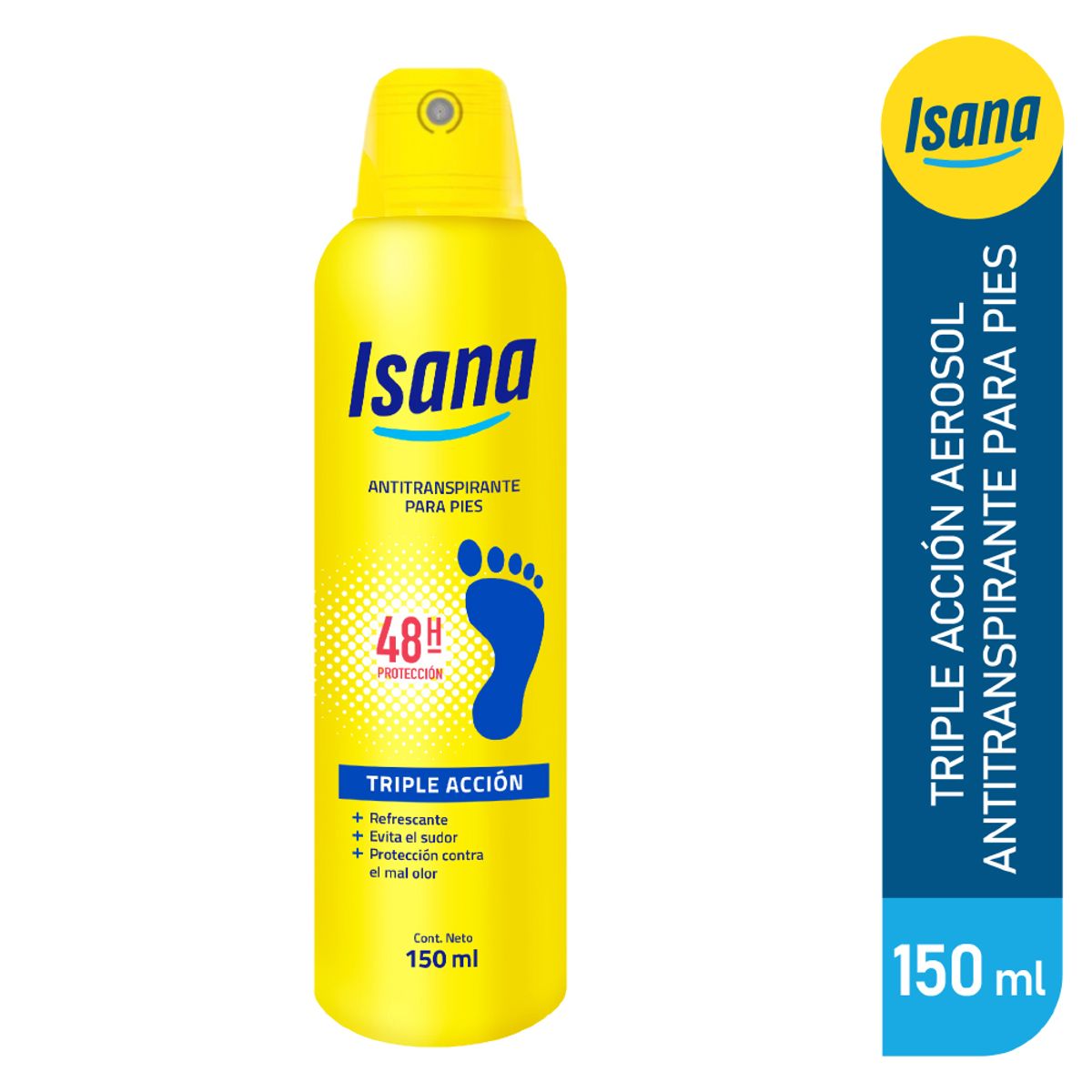 ISANA - Antitranspirante en Spray para Pie Isana Triple Acción Envase 150 mL