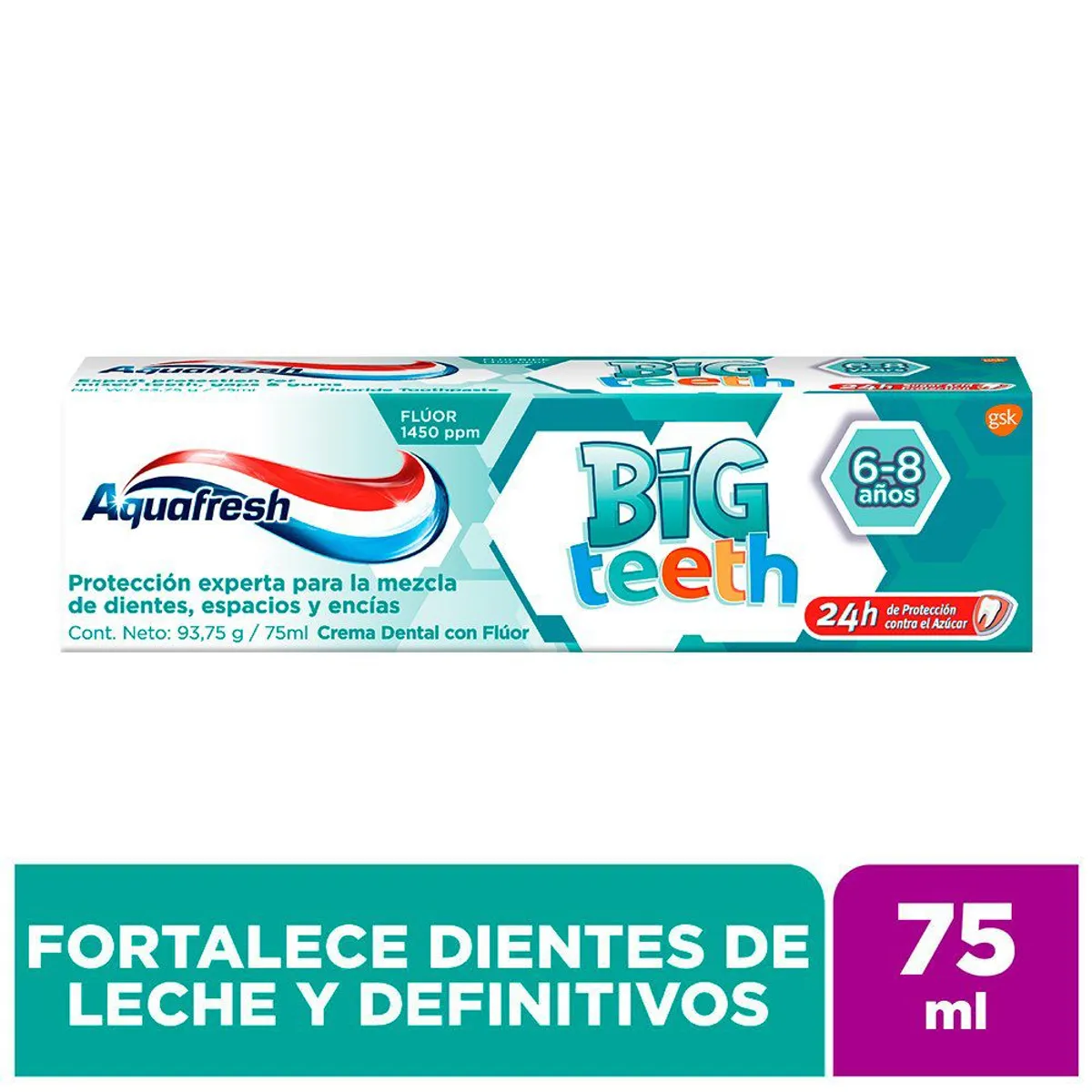 AQUAFRESH - Pasta Dental Aquafresh Big Teeth 6+ Años Envase 75 mL