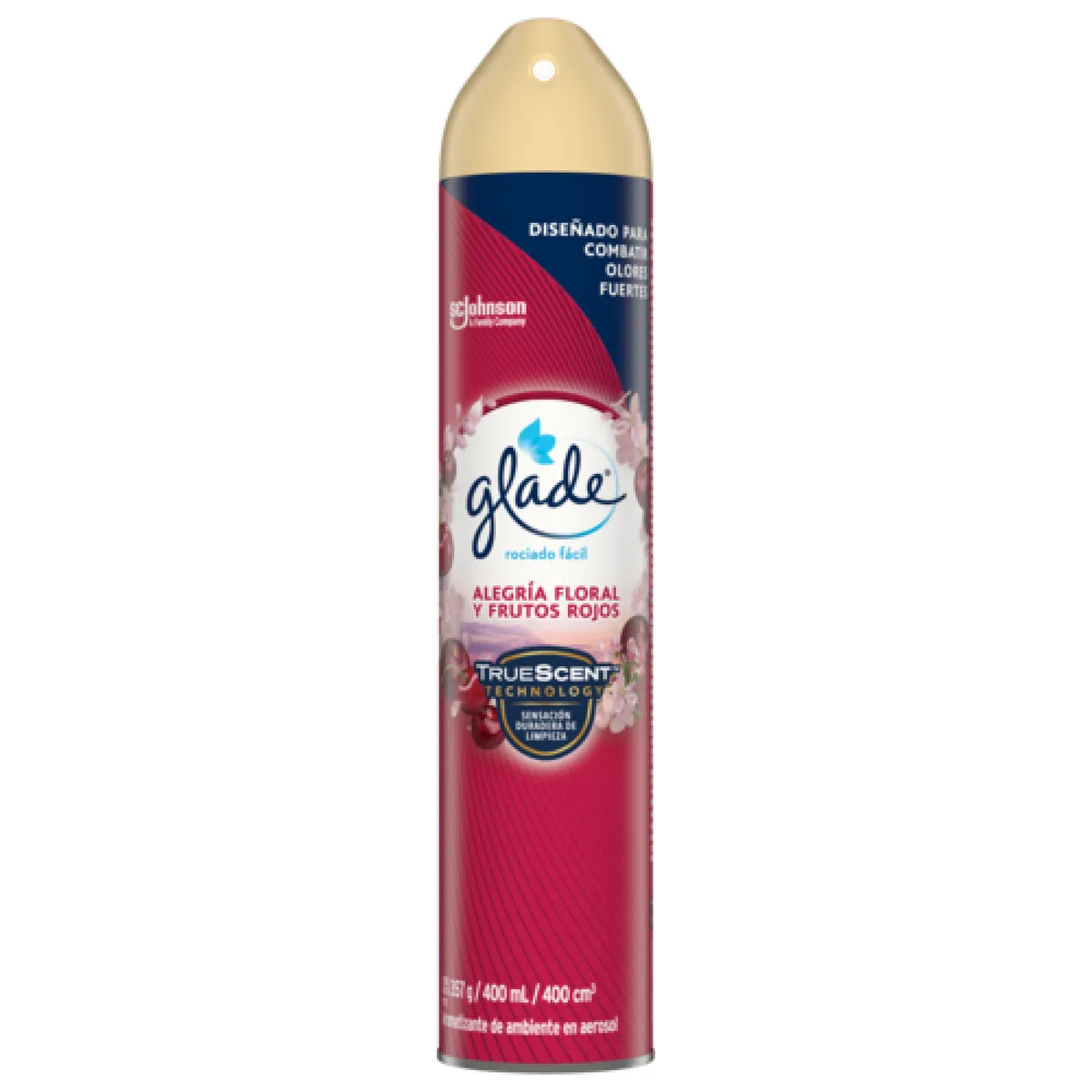 GLADE - Ambientador en Aerosol Glade Alegría Floral y Frutos Rojos Envase 400 mL