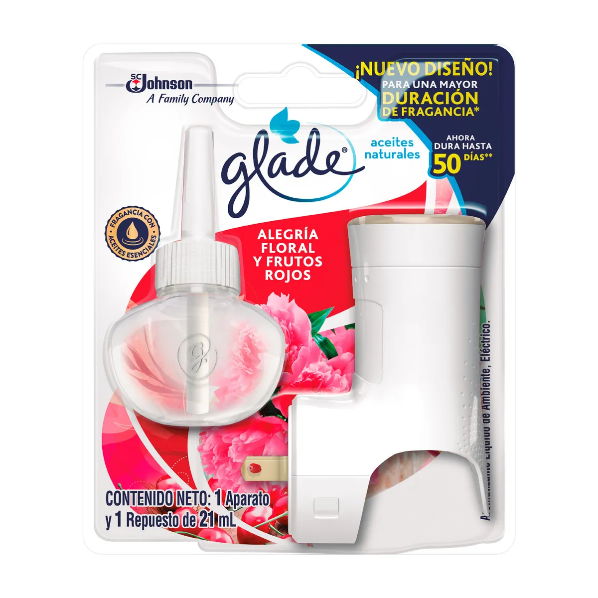 GLADE - Aceite Perfumado Glade Alegría Floral y Frutos Rojos Envase 21 mL