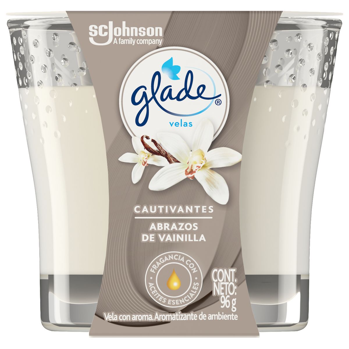 GLADE - Vela Perfumada Glade Abrazos Vainilla Envase 96 g