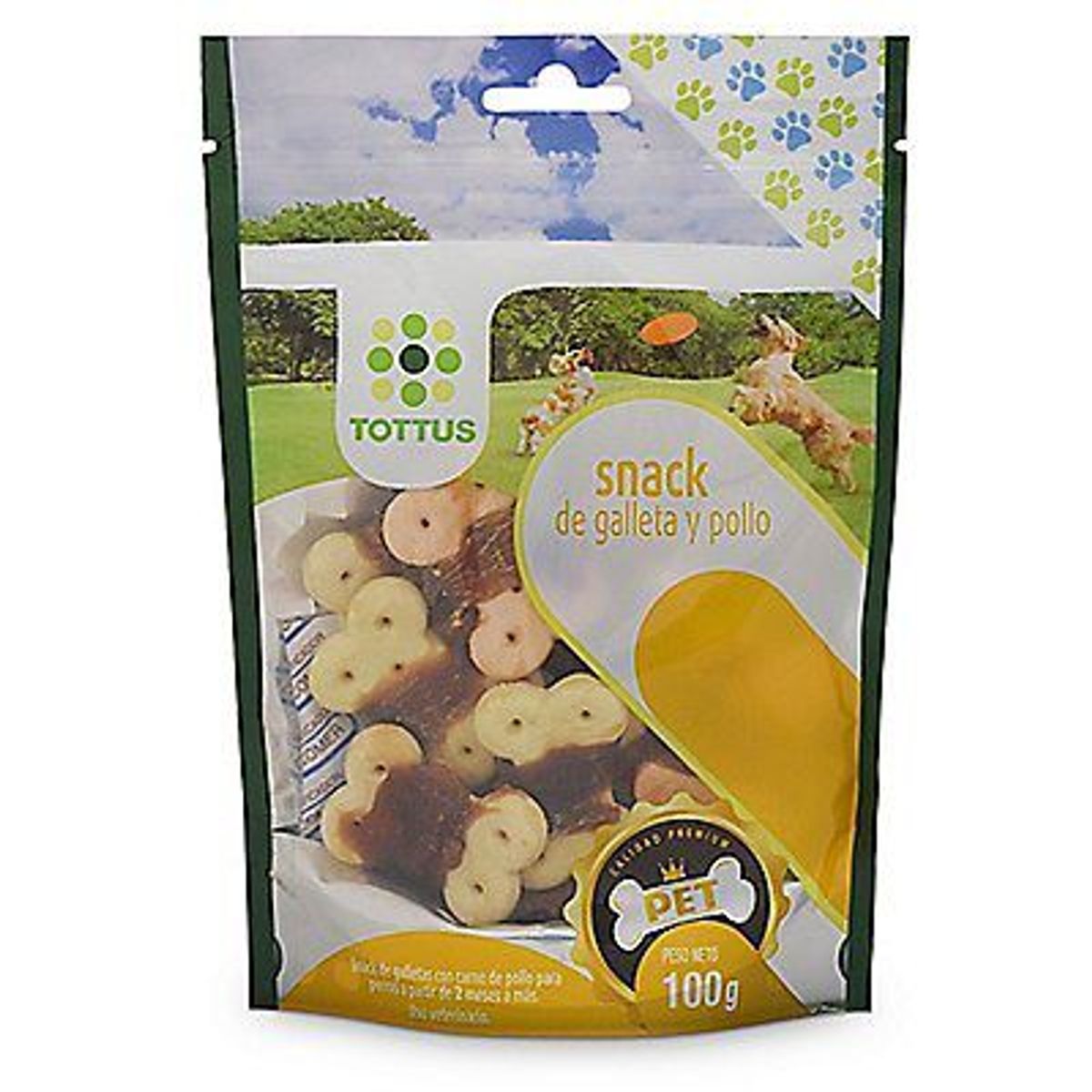 TOTTUS - Snack para Mascota Tottus Galleta y Pollo Bolsa 100 g