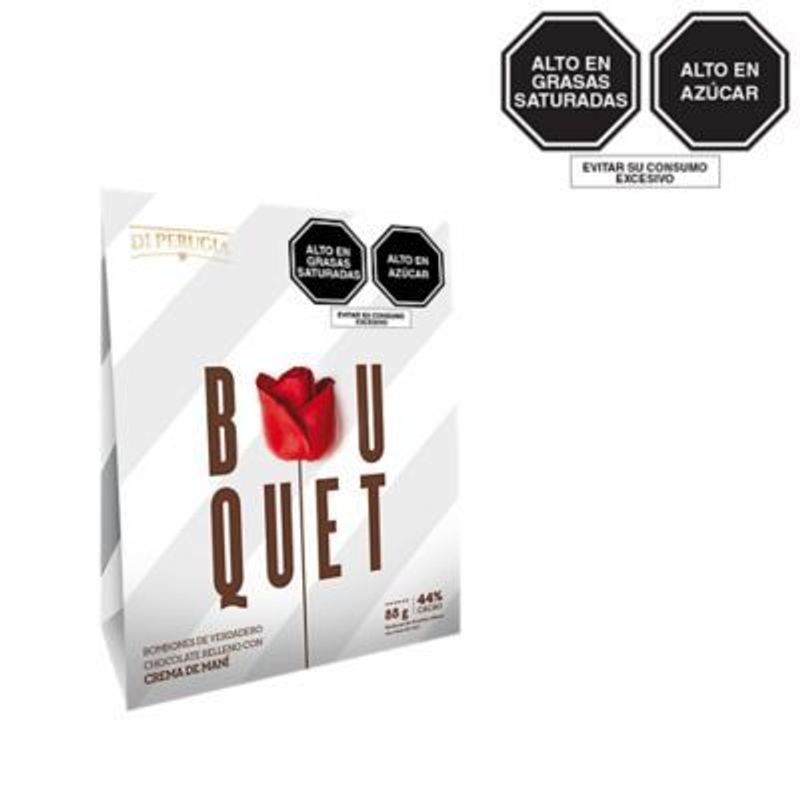 BRAVI - Bombones Chocolate Maní Bouquet Di Perugia 88 g x 8 Unidades