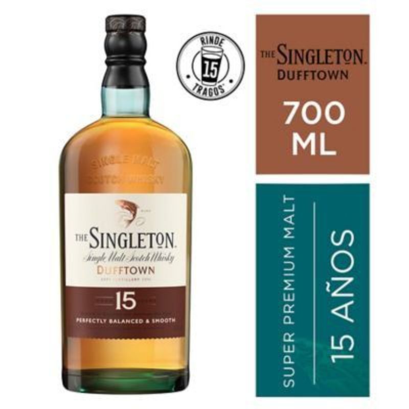 SINGLETON - Whisky The Singleton Dufftown 15 Años Botella 750 mL