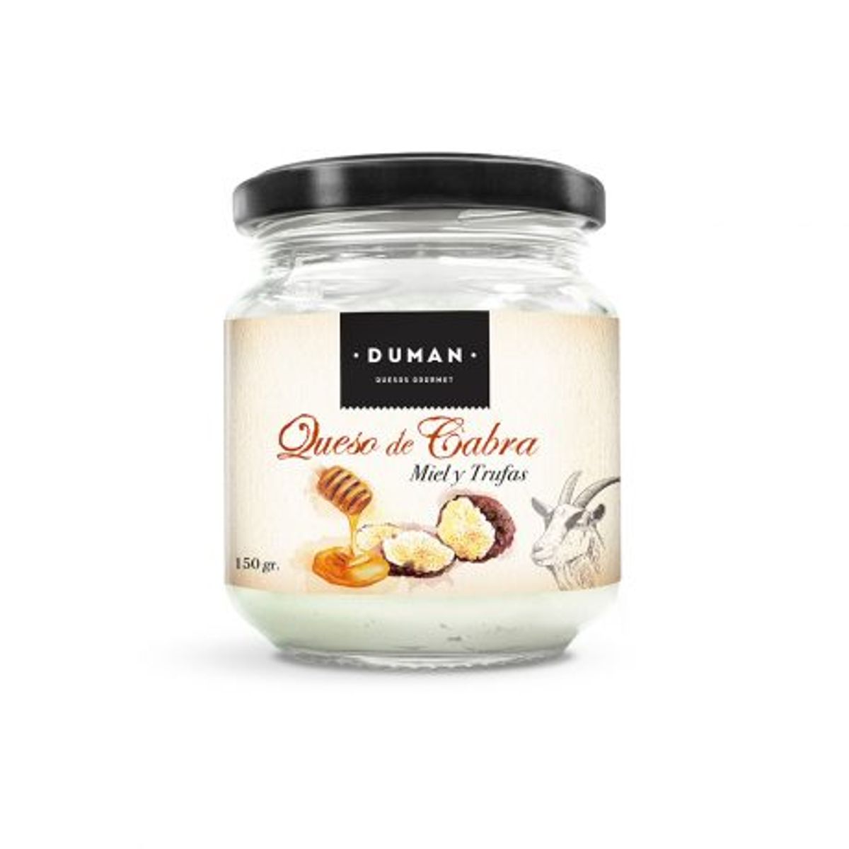 DUMAN - Queso Crema de Cabra Duman Miel y Trufas Envase 150 g