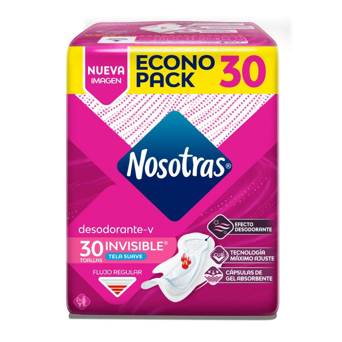 NOSOTRAS - Toallas Higiénicas Nosotras Desodorante Invisible Empaque 30 Und