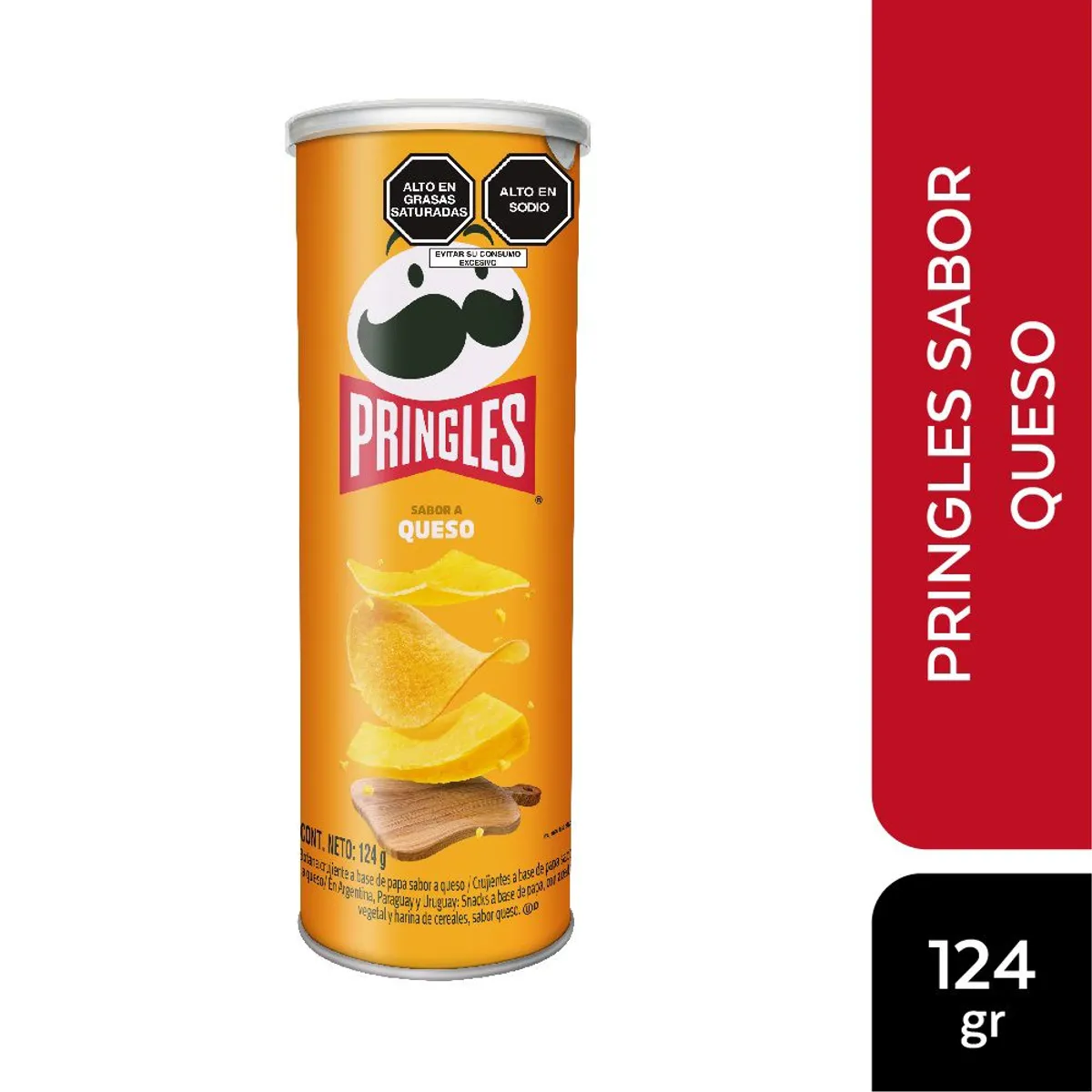 PRINGLES - Papas Fritas Sabor a Queso Pringles 124 g