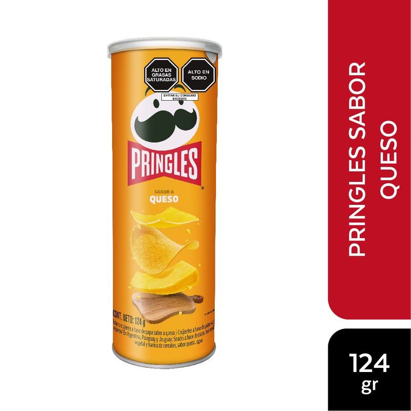PRINGLES - Papas Fritas Sabor a Queso Pringles 124 g