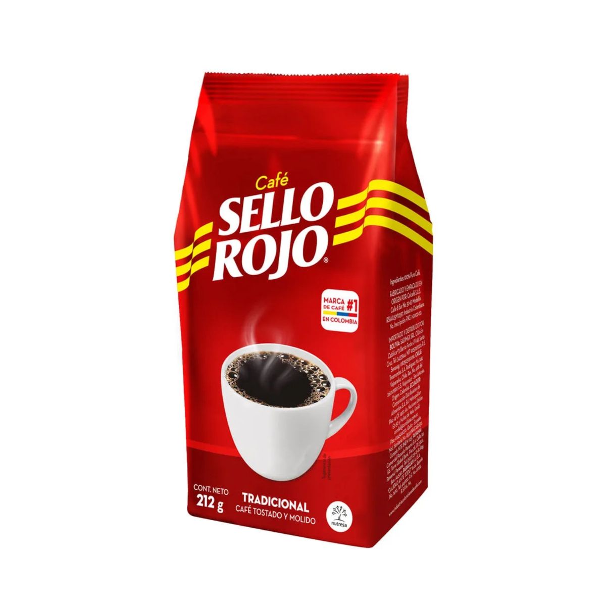 SELLO ROJO - Café Tostado y Molido Sello Rojo Bolsa 212 g