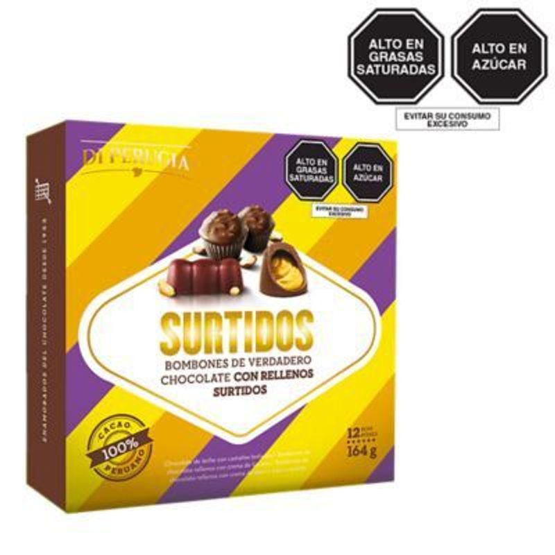 BRAVI - Bombones Chocolate Surtidos Di Perugia 164 g x 12 Unidades
