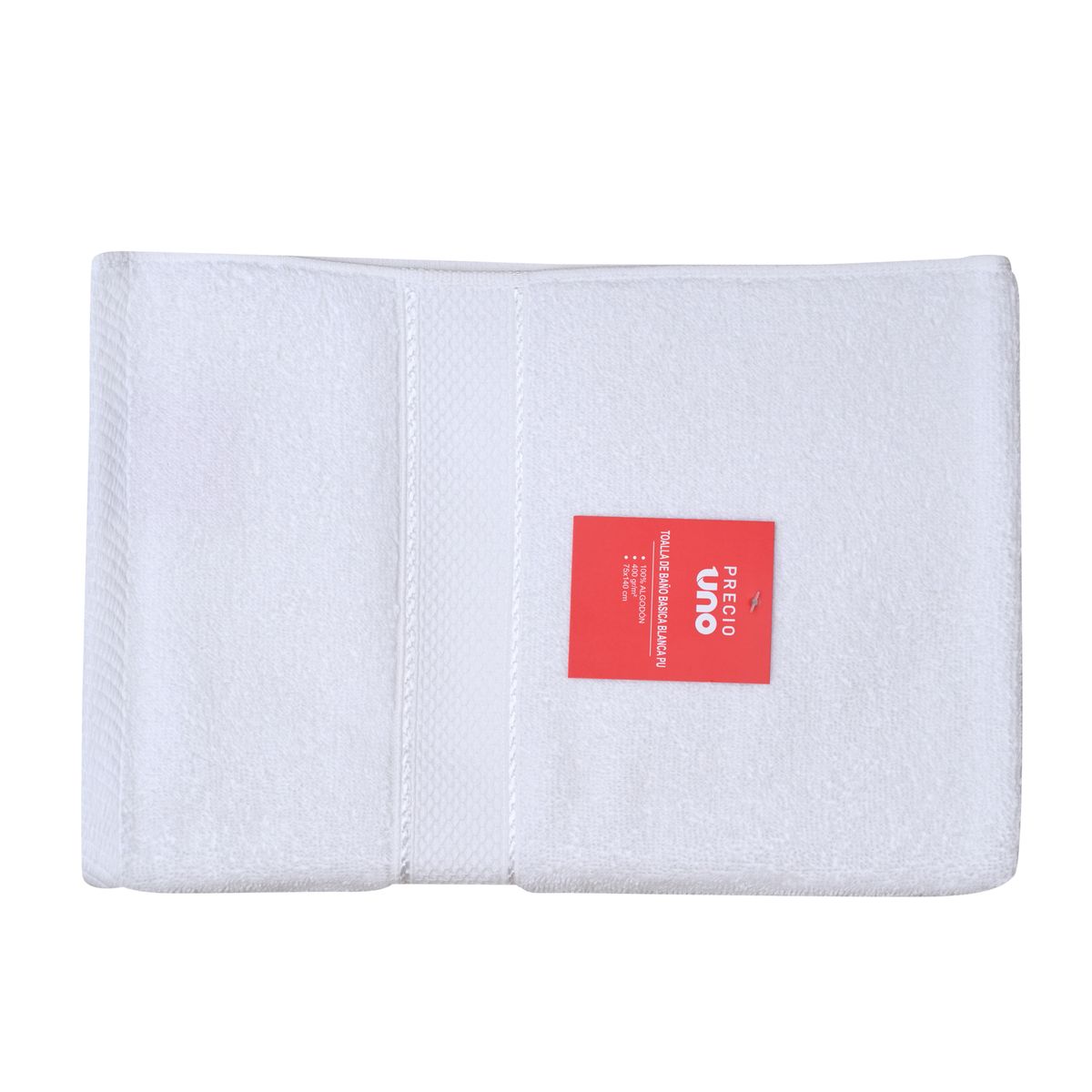 PRECIO UNO - Toalla de Baño Basica Blanca Pu