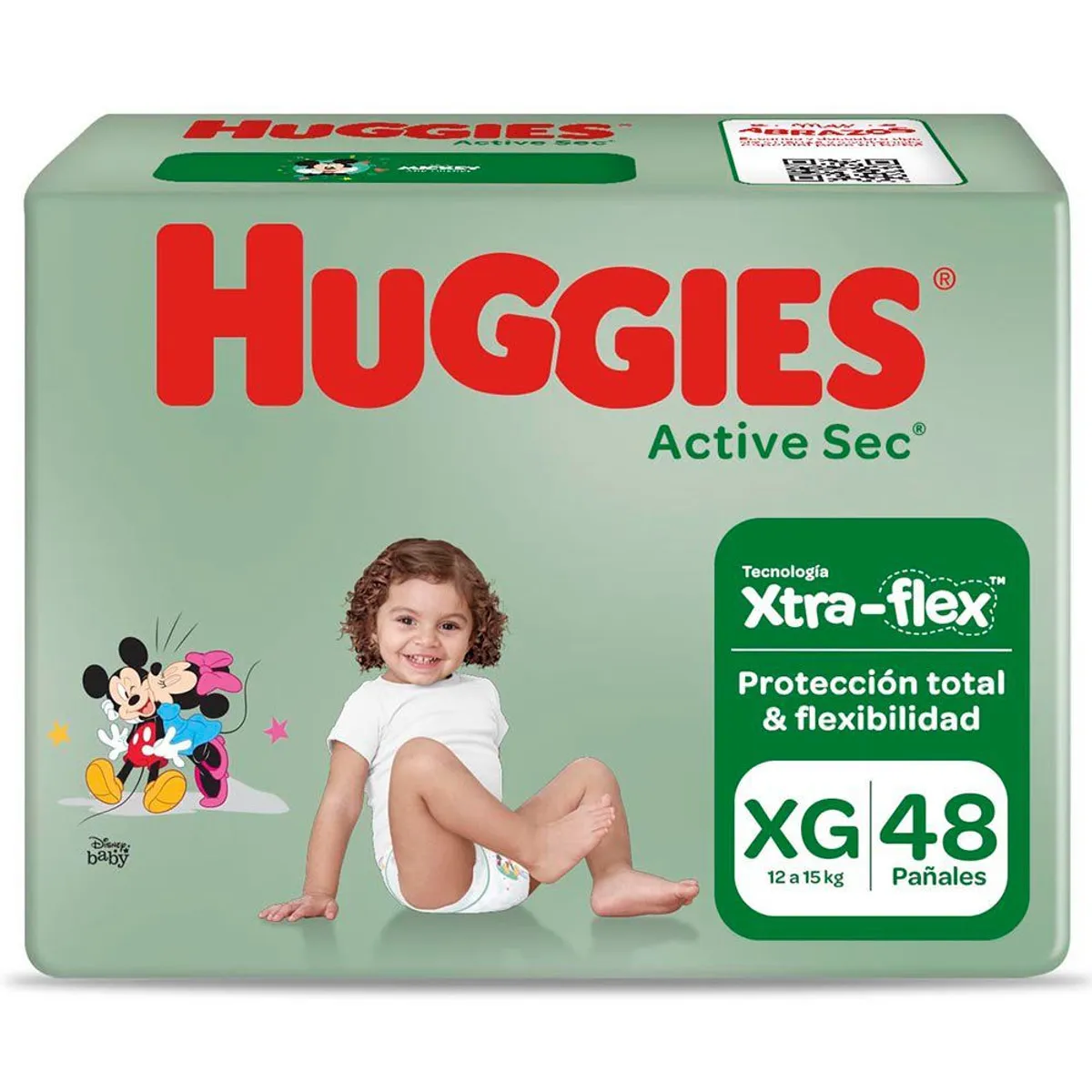 HUGGIES - Pañales Huggies Active Sec Talla XG Empaque 48 Und
