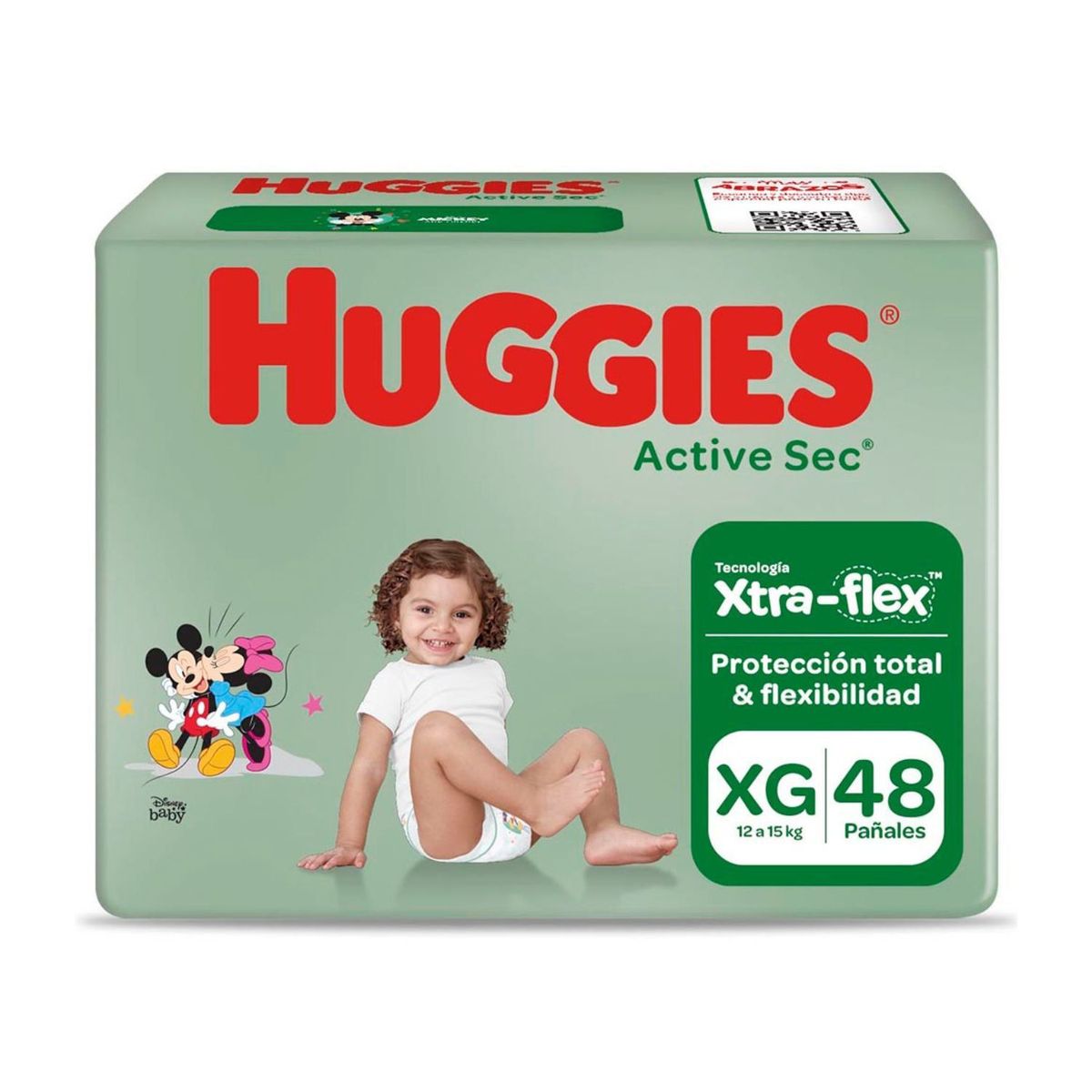 HUGGIES - Pañales Huggies Active Sec Talla XG Empaque 48 Und