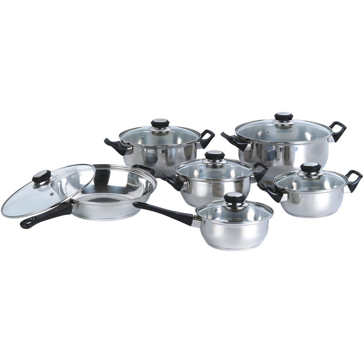 CASA JOVEN - Juego de Ollas Acero Inoxidable 12 Piezas