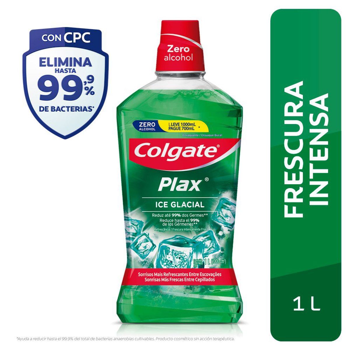 COLGATE - Enjuage Bucal Colgate Plax Ice Glacial Envase 1 L