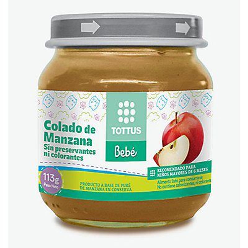 TOTTUS BEBE - Compota de Manzana Tottus Bebé 113 g