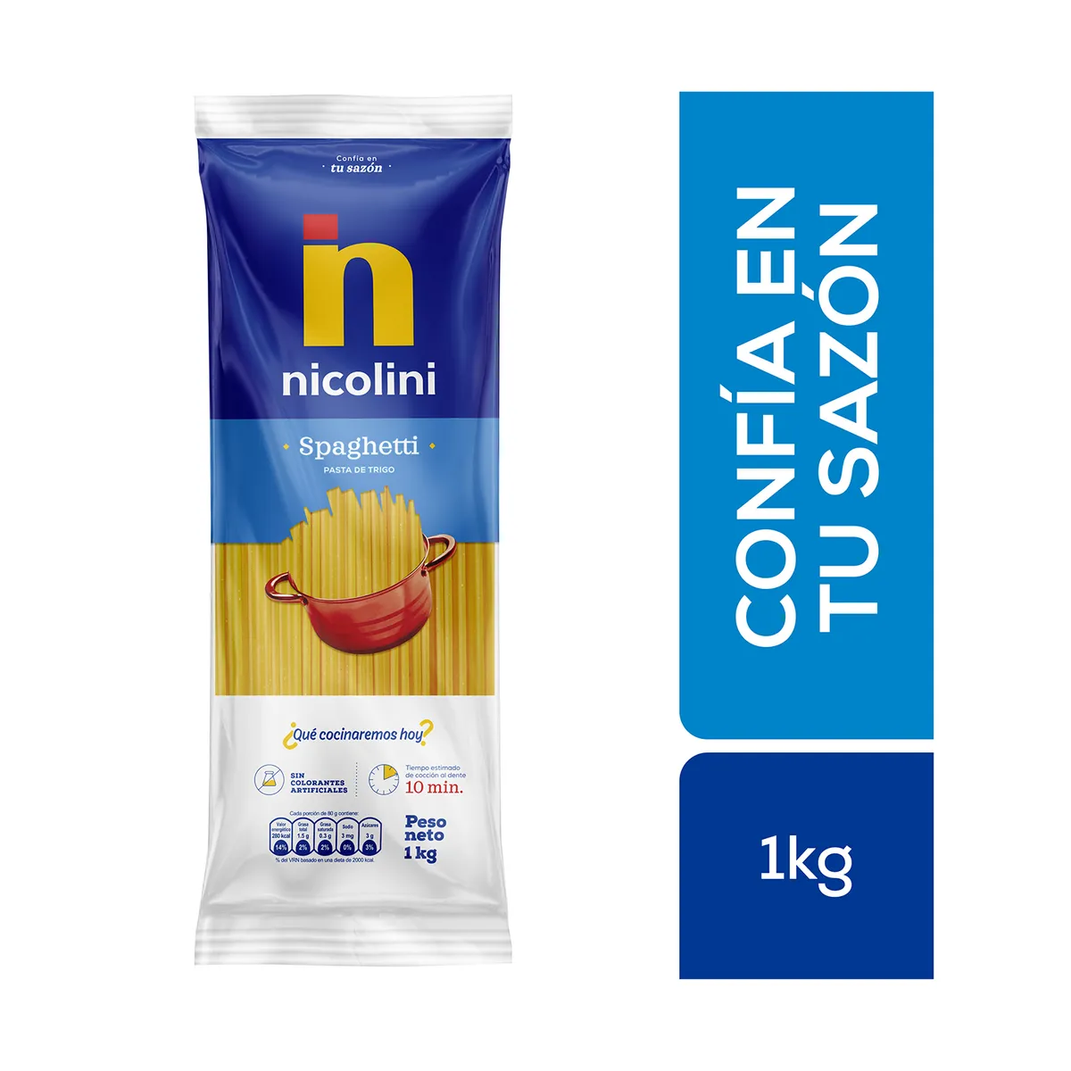 NICOLINI - Fideo Spaghetti Nicolini Bolsa 1 Kg