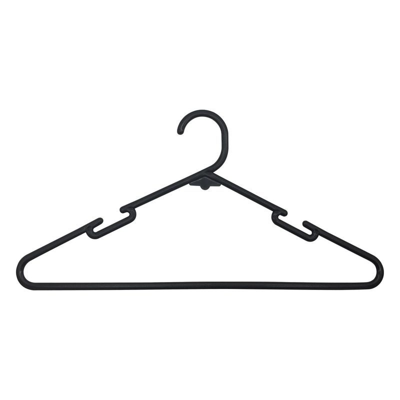 PRECIO UNO - Colgadores x12 Plástico Reciclado Negro