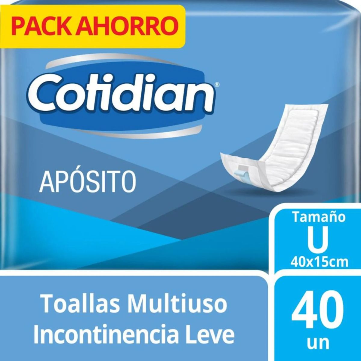 COTIDIAN - Toalla Cotidian Multiusos Unisex Tamaño Unico Empaque 40 Und