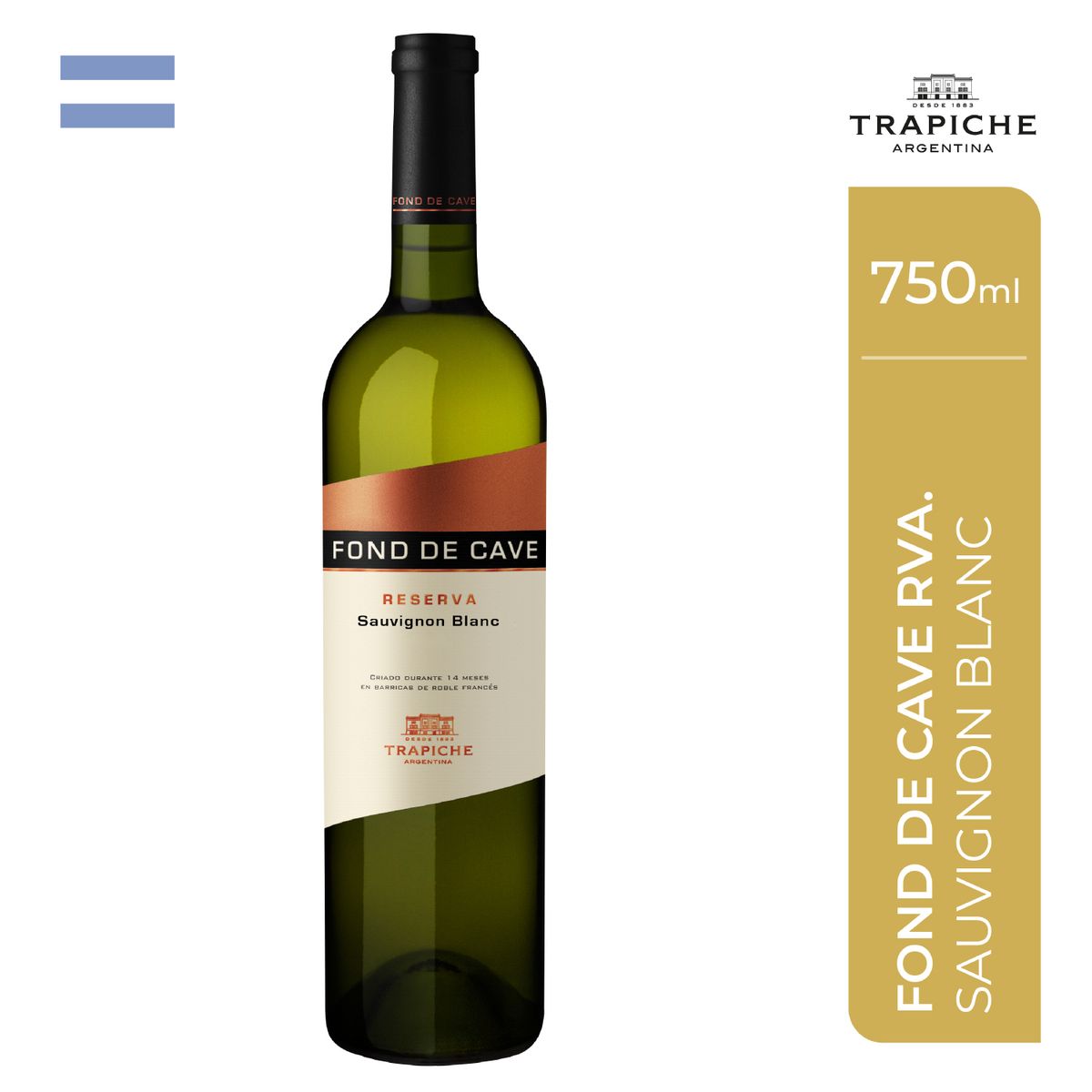 TRAPICHE - Vino Trapiche Fond Cave Reserva Sauvignon Blanc Botella 750 mL