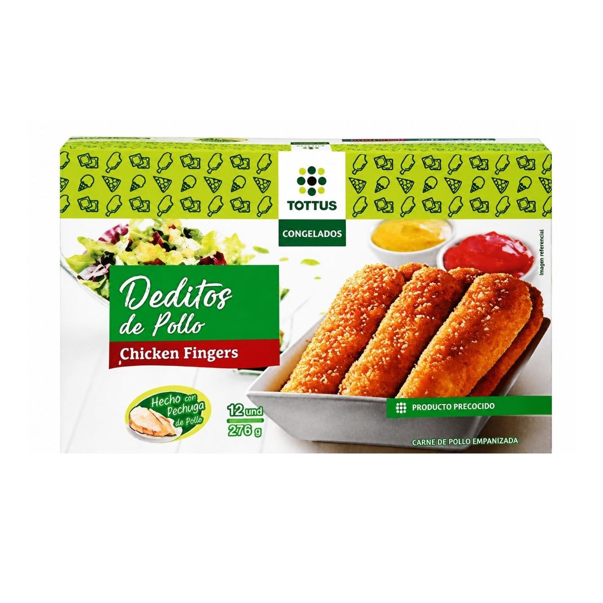 TOTTUS - Deditos de Pollo Tottus Caja 12 Und