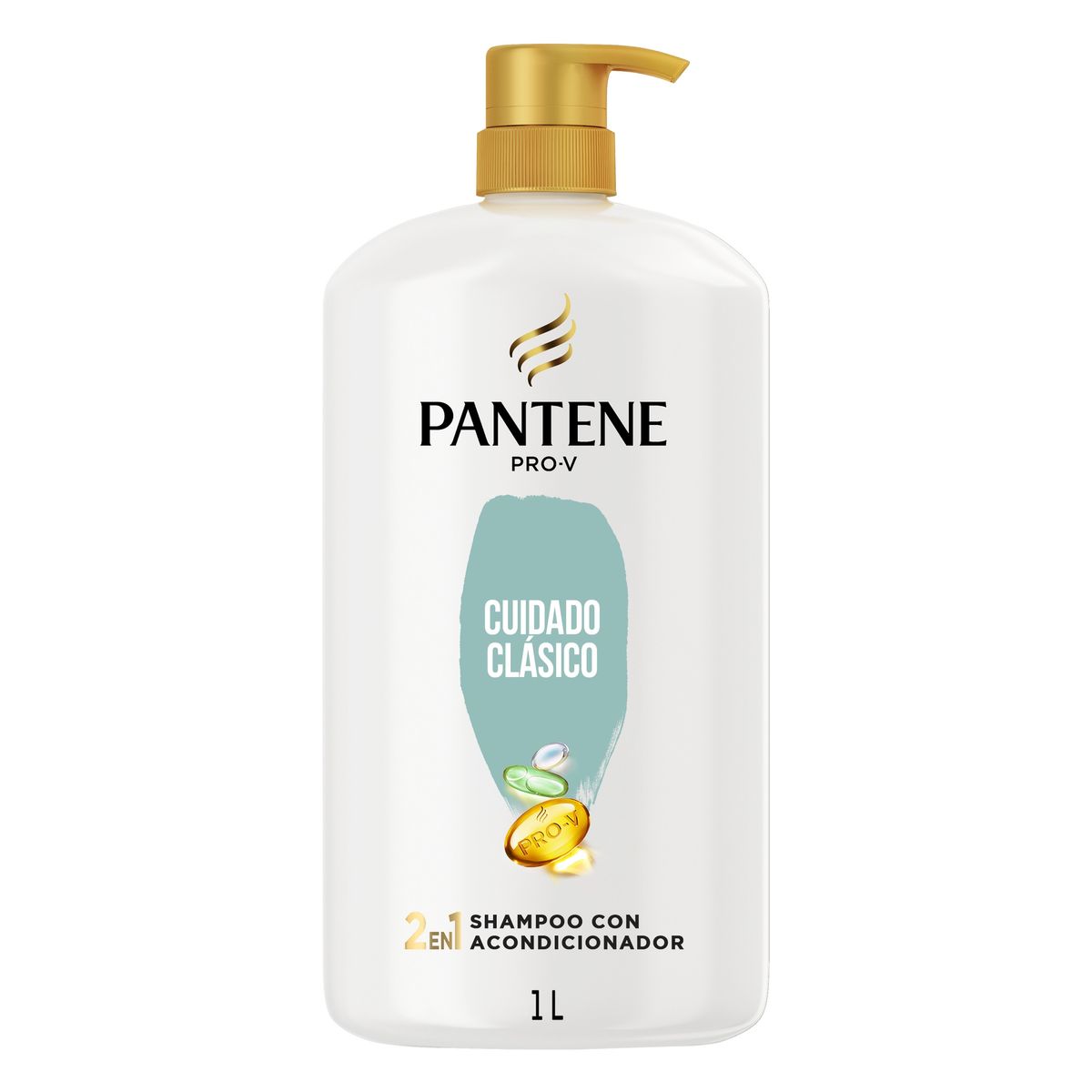 PANTENE - Shampoo 2 en 1 Pantene Cuidado Clásico Botella 1 L