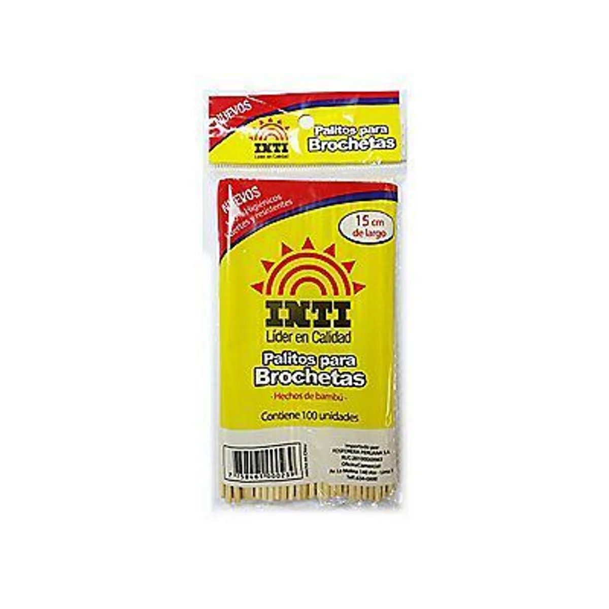 INTI - Palitos Brochetas Inti 15Cm Caja 100 Und