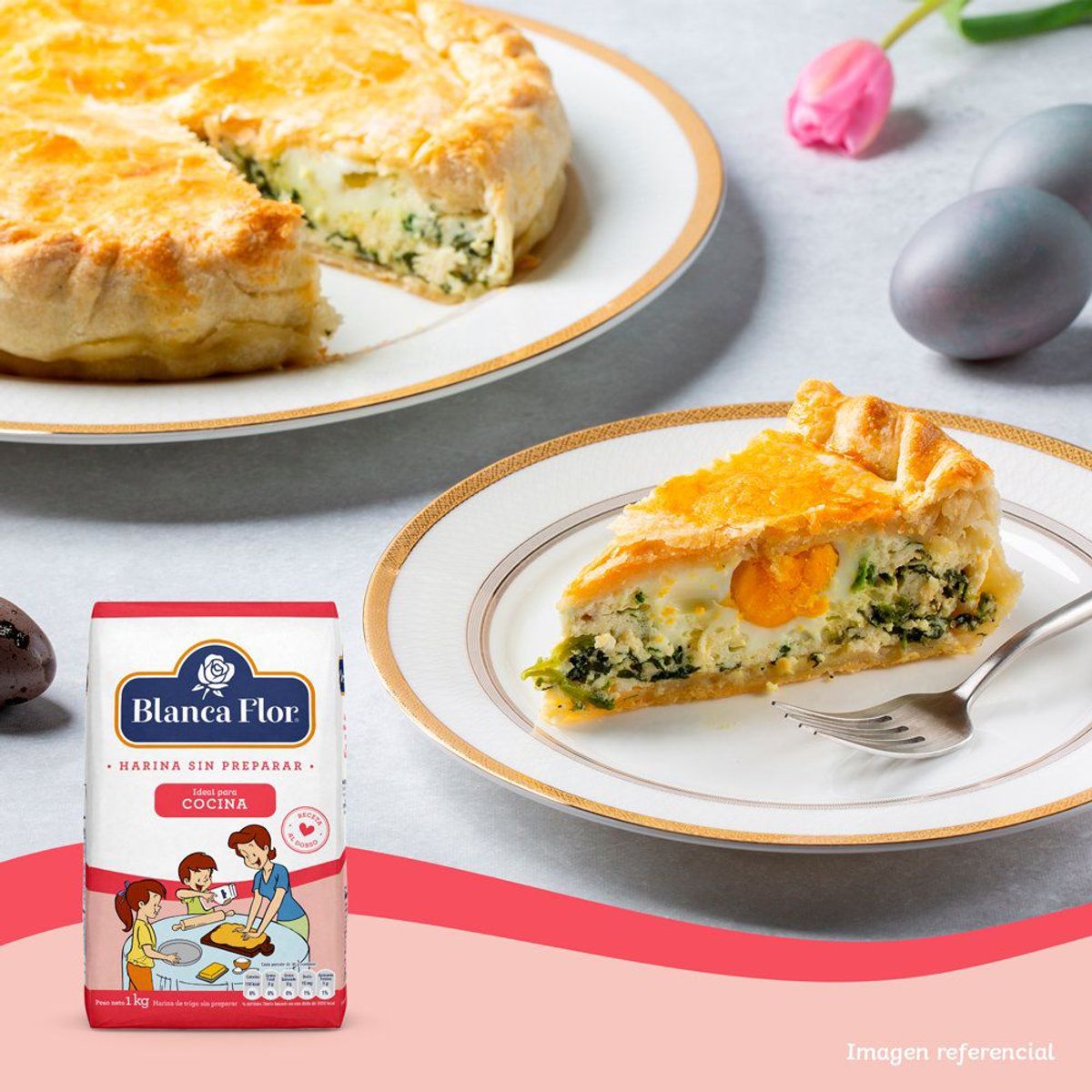 BLANCA FLOR - Harina de Trigo Sin Preparar Blanca Flor Bolsa 1 Kg