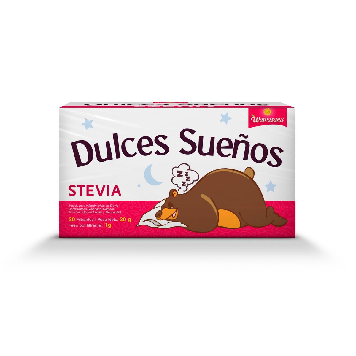 WAWASANA - Infusión Dulces Sueños Stevia Wawasana 20 Filtrantes