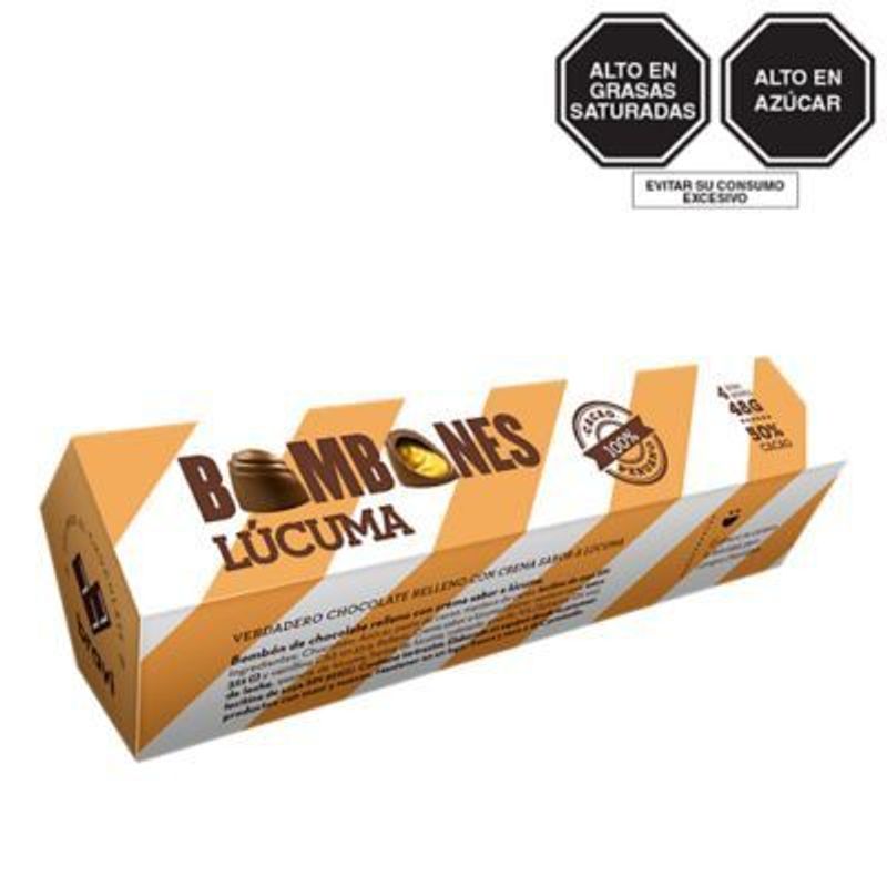 BRAVI - Bombones Chocolate Lucuma Di Perugia 12 g x 4 Unidades