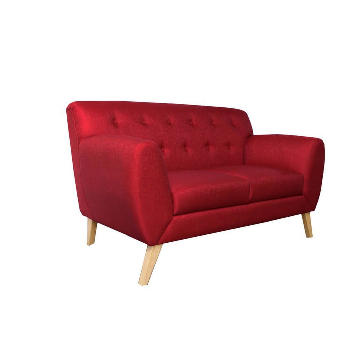 CASA JOVEN - Sofa Love Seat 2 Cps Tapiz Chenille Rojo