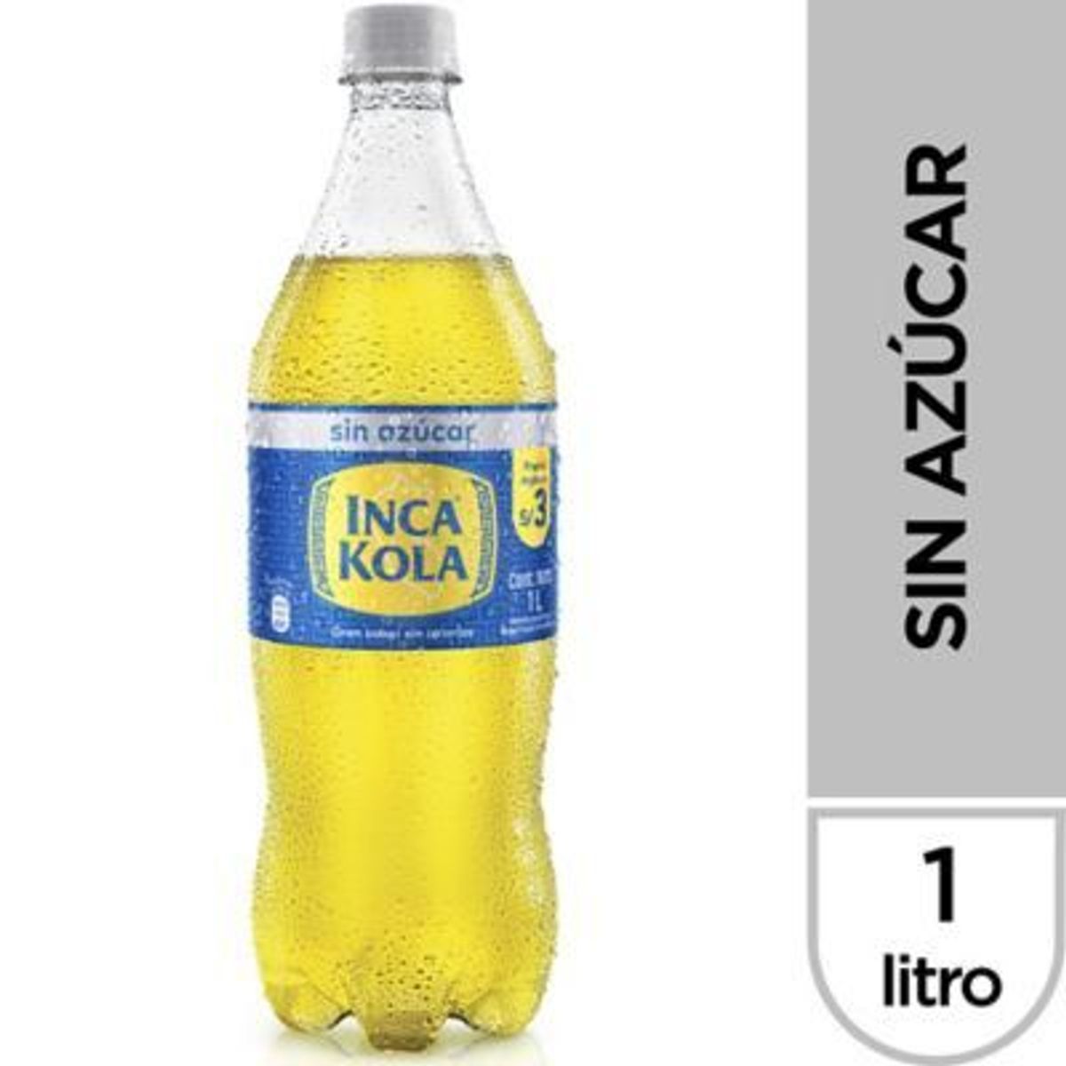 INCA KOLA - Gaseosa Inca Kola Sin Azúcar Botella 1 L