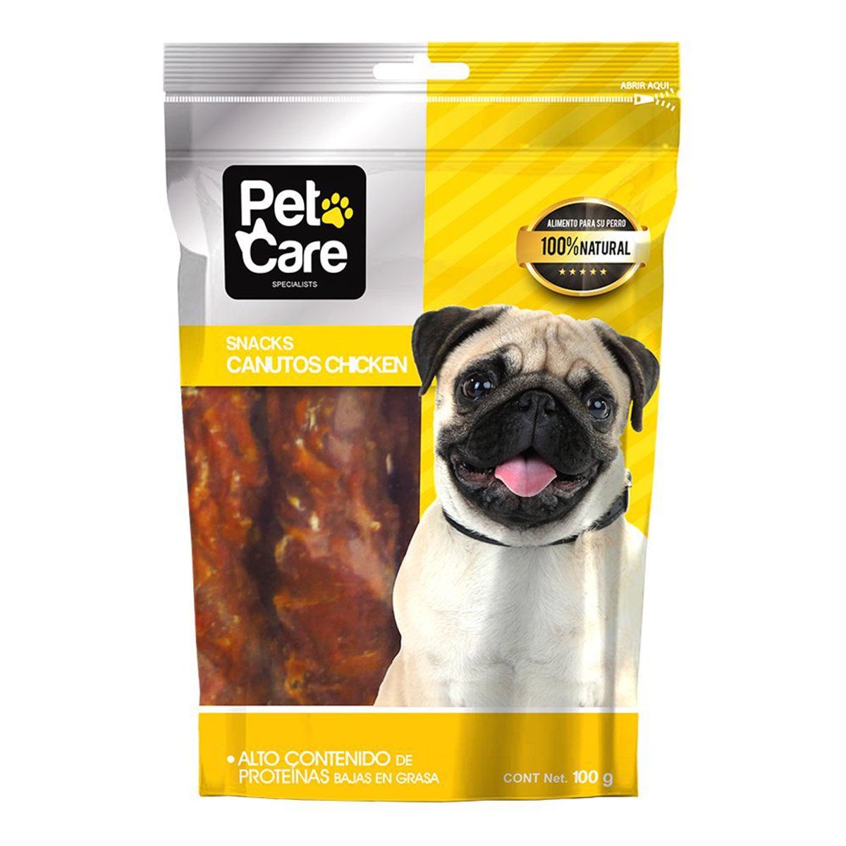 PET CARE - Snack para Perro Pet Care Canutos Sabor Pollo Bolsa 100 g