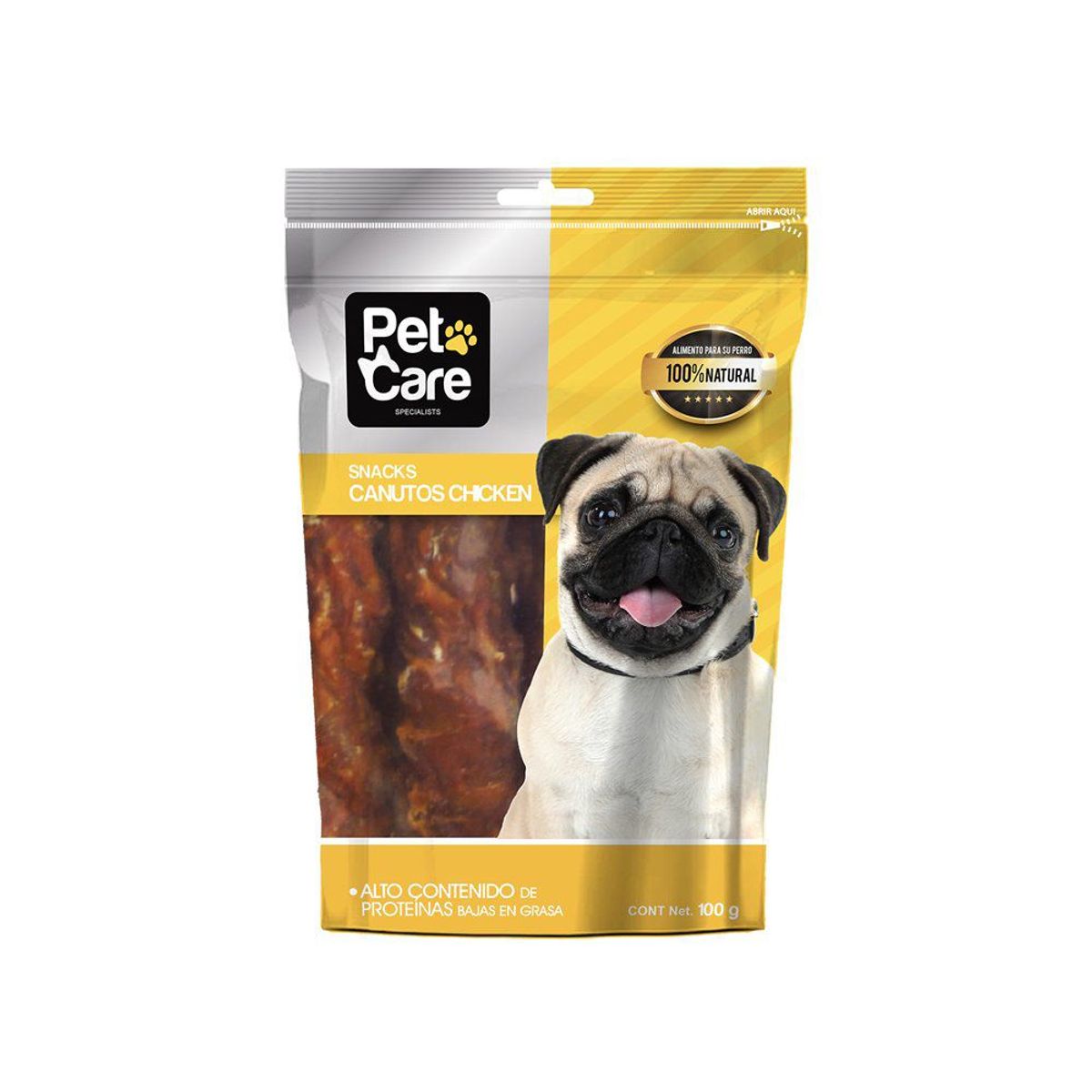 PET CARE - Snack para Perro Pet Care Canutos Sabor Pollo Bolsa 100 g