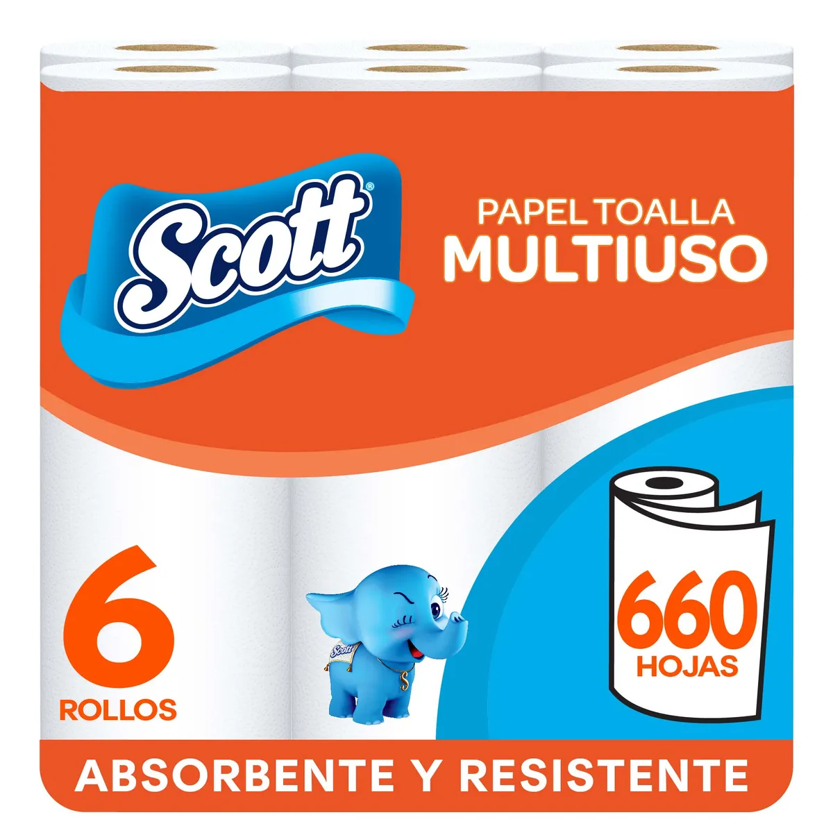 SCOTT - Papel Toalla Scott Multiusos Empaque 6 Und