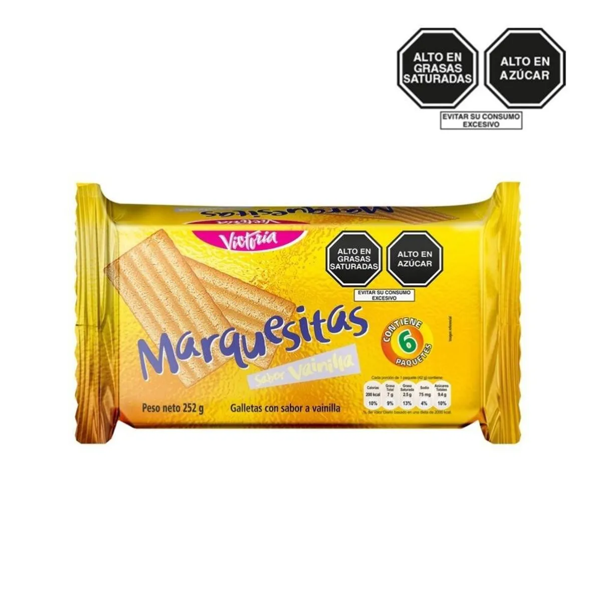 VICTORIA - Galleta Marquesitas Vainilla Sixpack 252 g