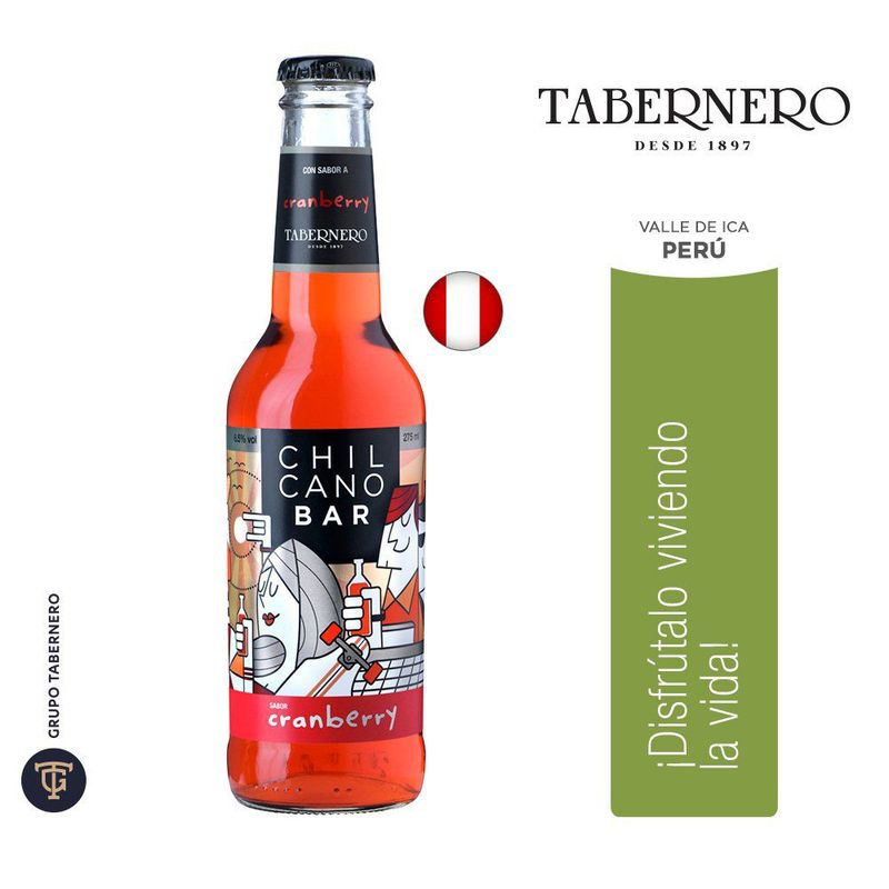 TABERNERO - Chilcano Cranberry Tabernero Botella 275 mL