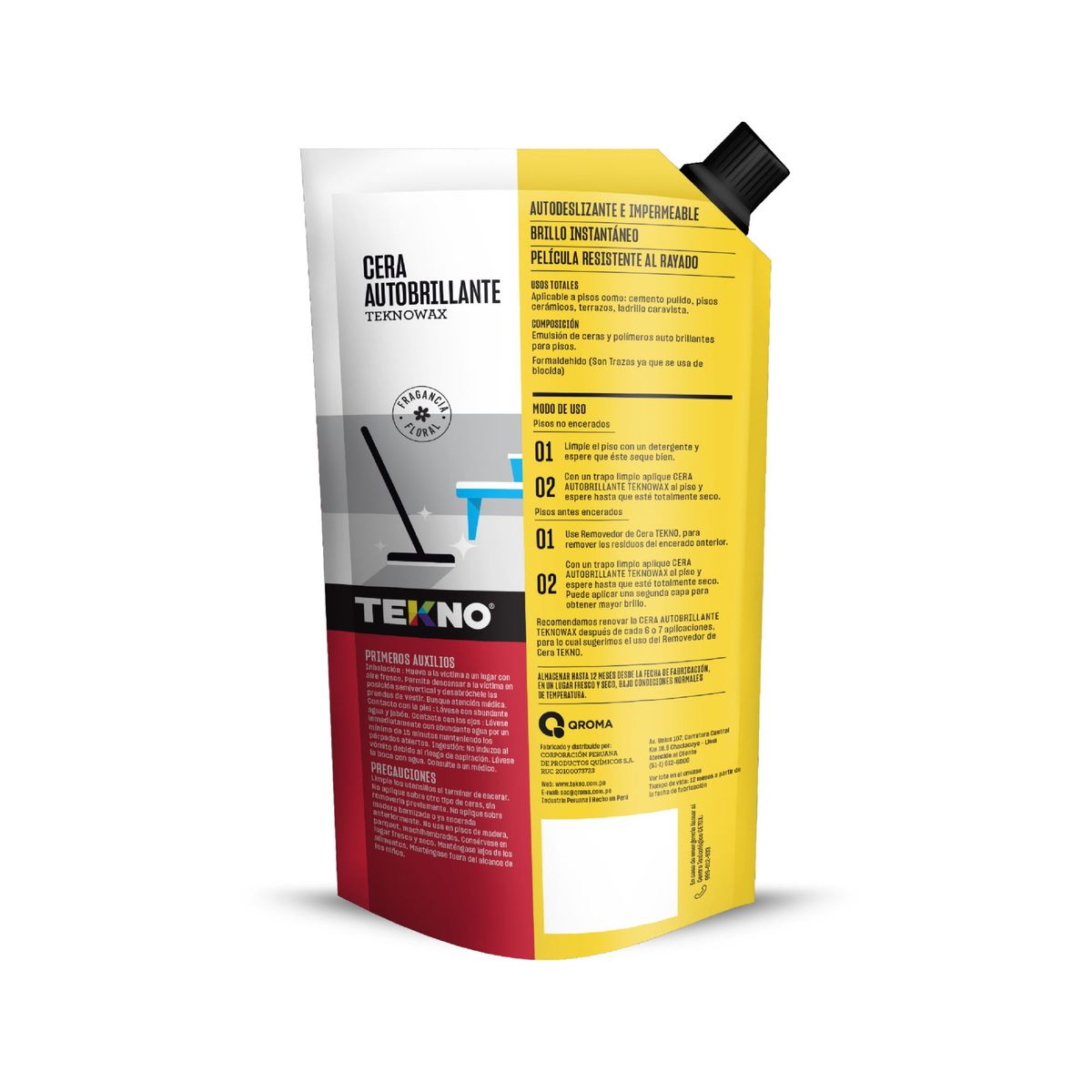 TEKNO - Cera Autobrillante Tekno Roja Doypack 300 mL