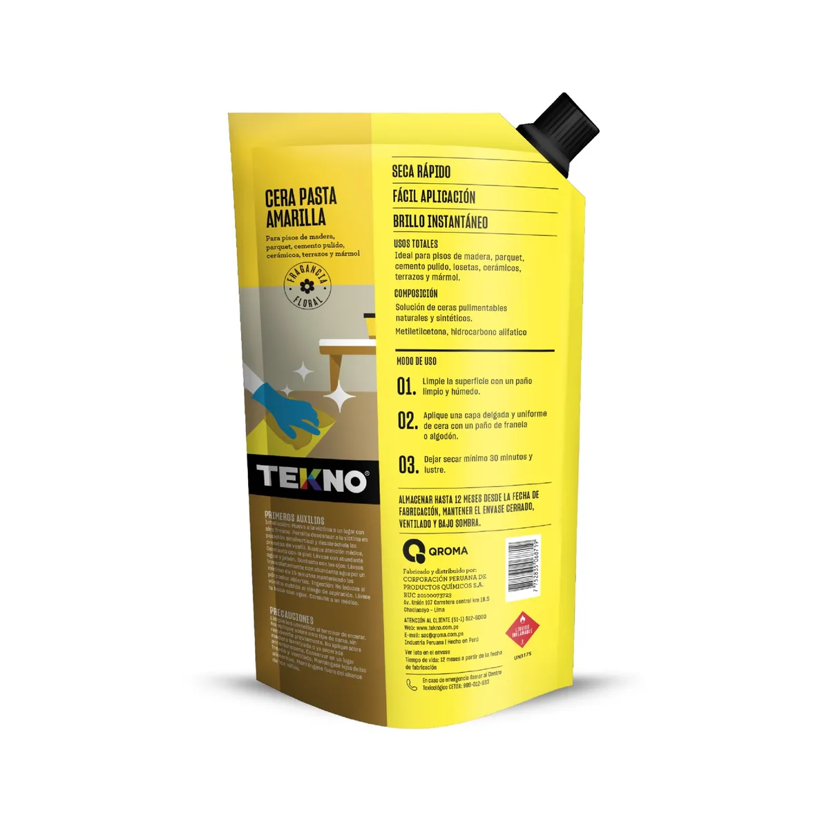 TEKNO - Cera en Pasta Tekno Amarilla Doypack 300 mL