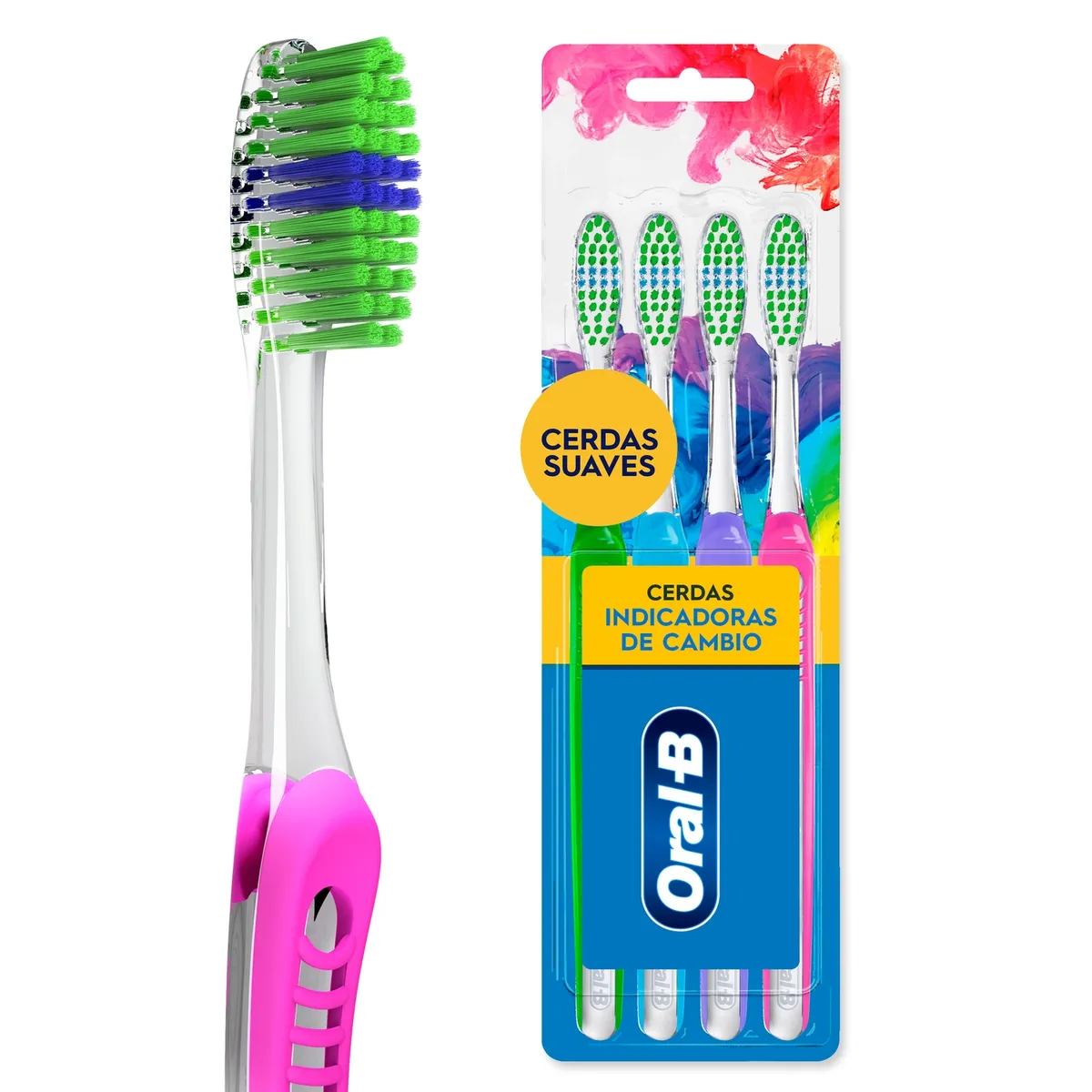 ORAL B - Cepillo Dental Oral B Indicator Color Collection Empaque 4 Und