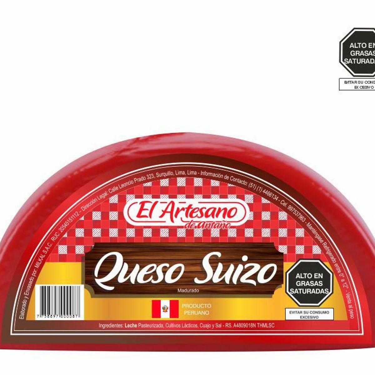 EL ARTESANO DE ANTANO - Queso Suizo El Artesano de Antaño x Kg