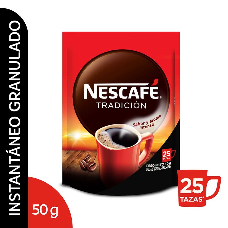 NESCAFE - Café Instantáneo Tradicional Nescafé Bolsa 50 g