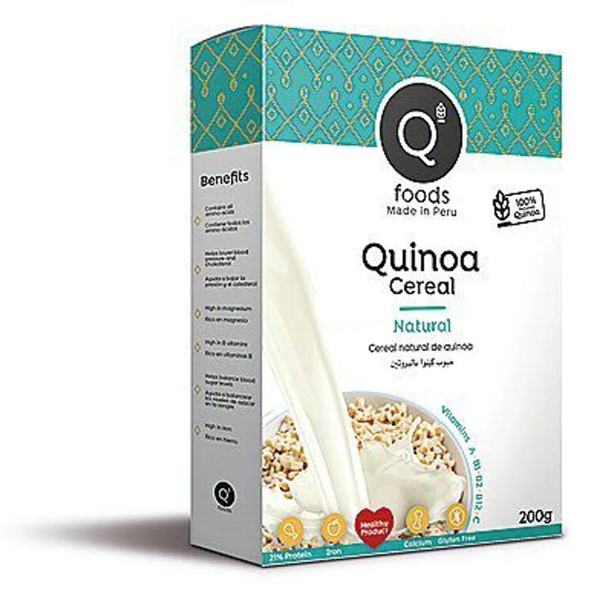 QFOODS - Cereal Natural de Quinua Qfoods Caja 200 g