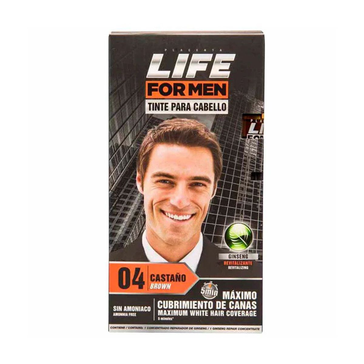 PLACENTA LIFE FOR MEN - Tinte Placenta Life Men Tono 4 Castaño