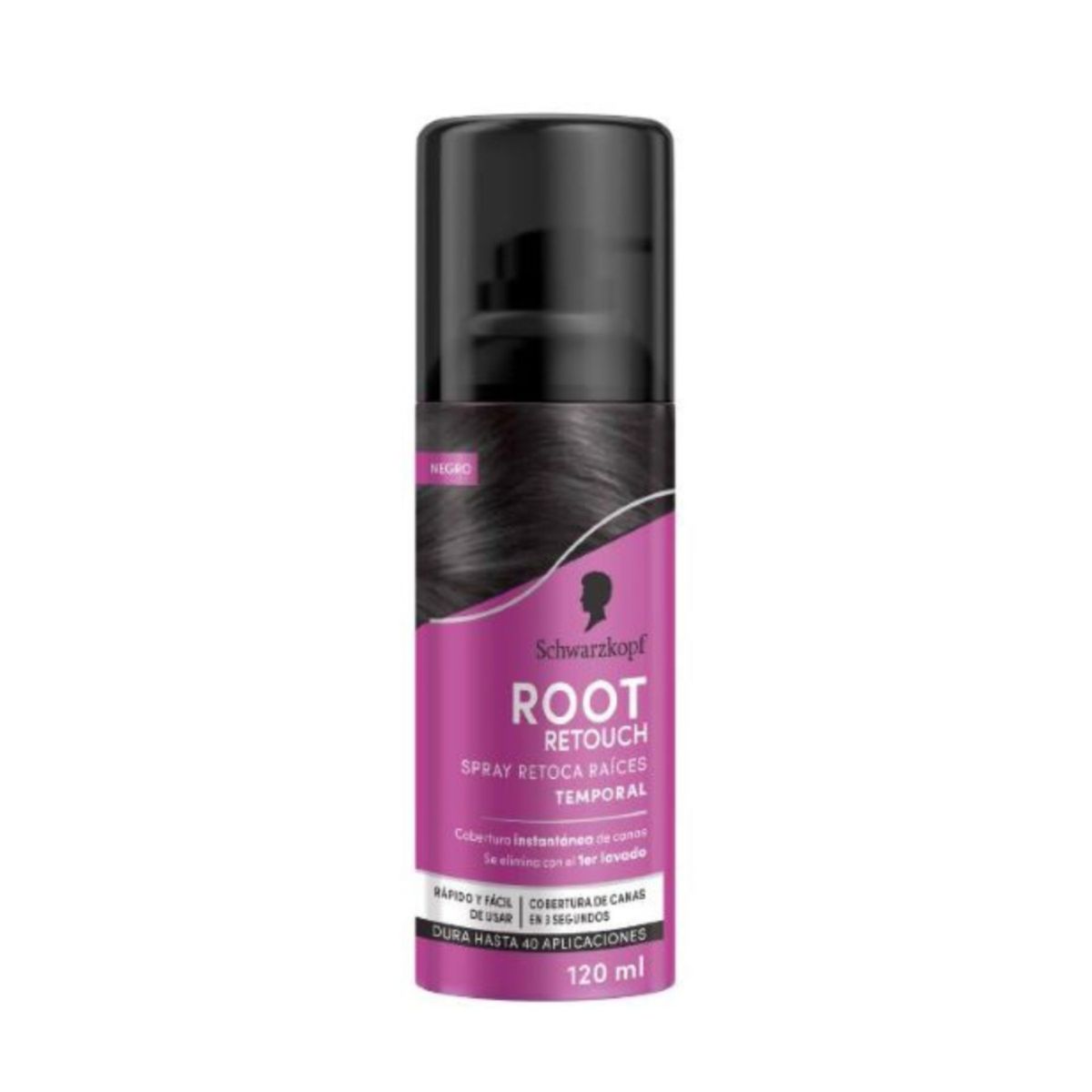 ROOT RETOUCHER - Tinte Spray Raíz Negro Root Retoucher Lata 120 mL