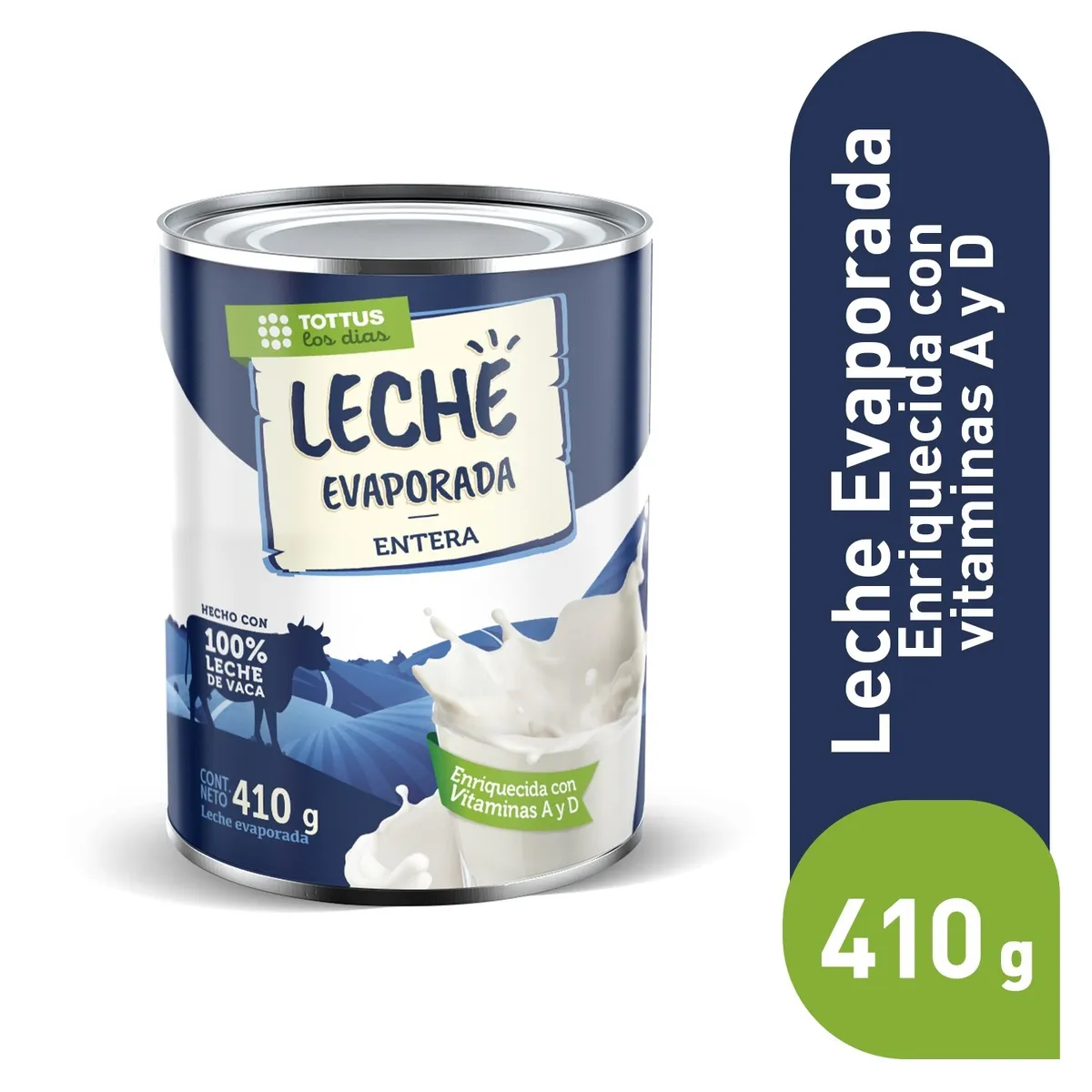 TOTTUS - Leche Evaporada Tottus Lata 410 g