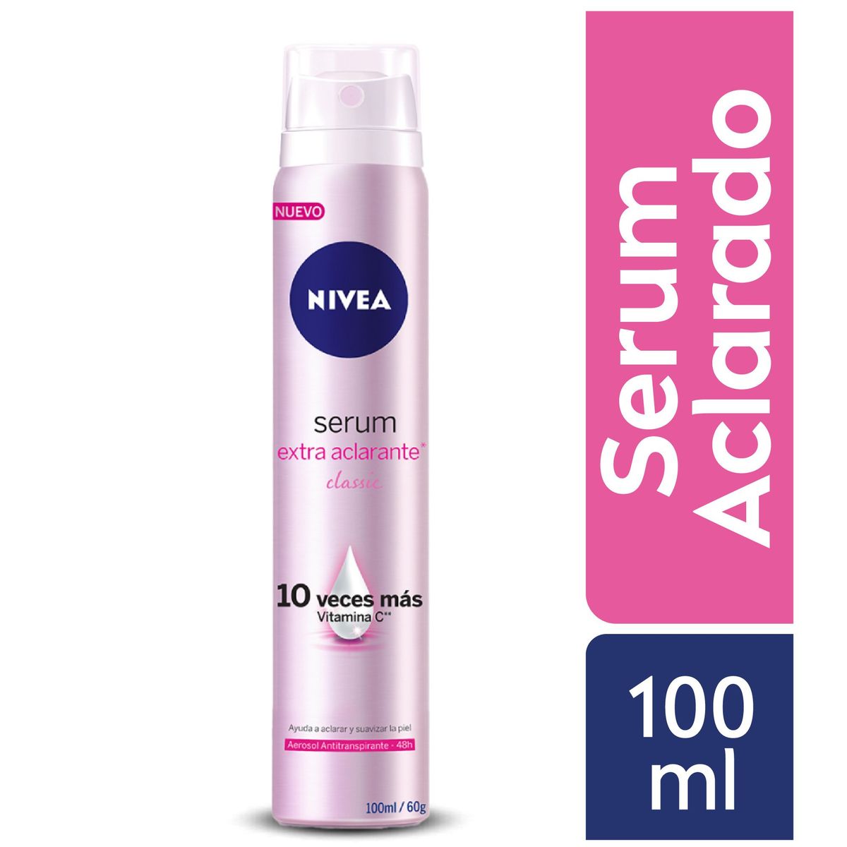 NIVEA - Antitranspirante en Spray Nivea Serum Extra Aclarante Envase 100 mL