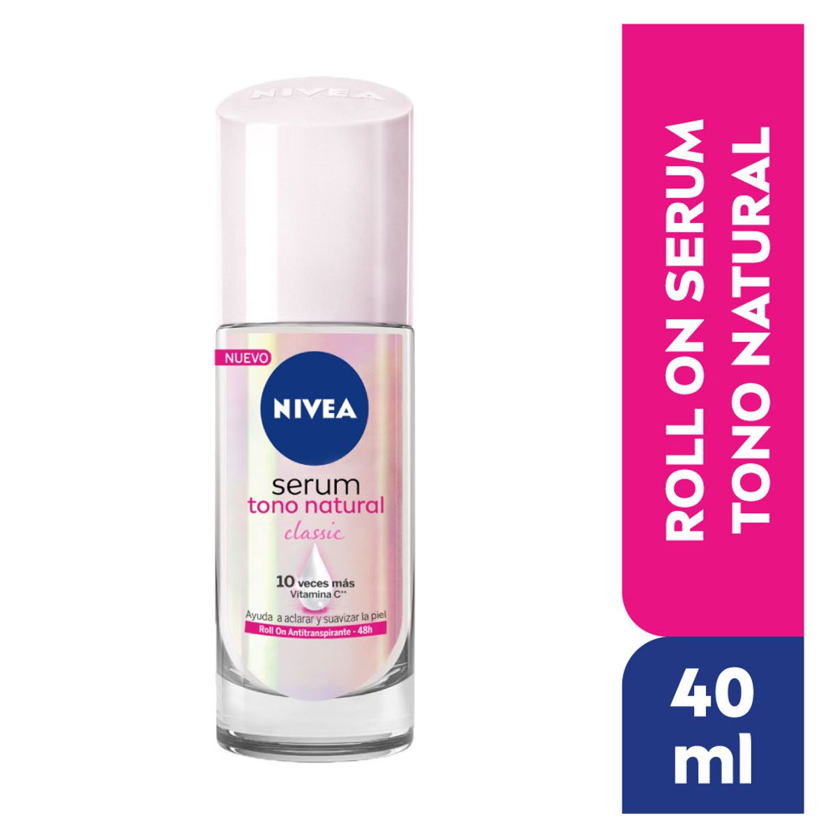 NIVEA - Antitranspirante Roll On Nivea Serum Extra Aclarante Envase 40 mL