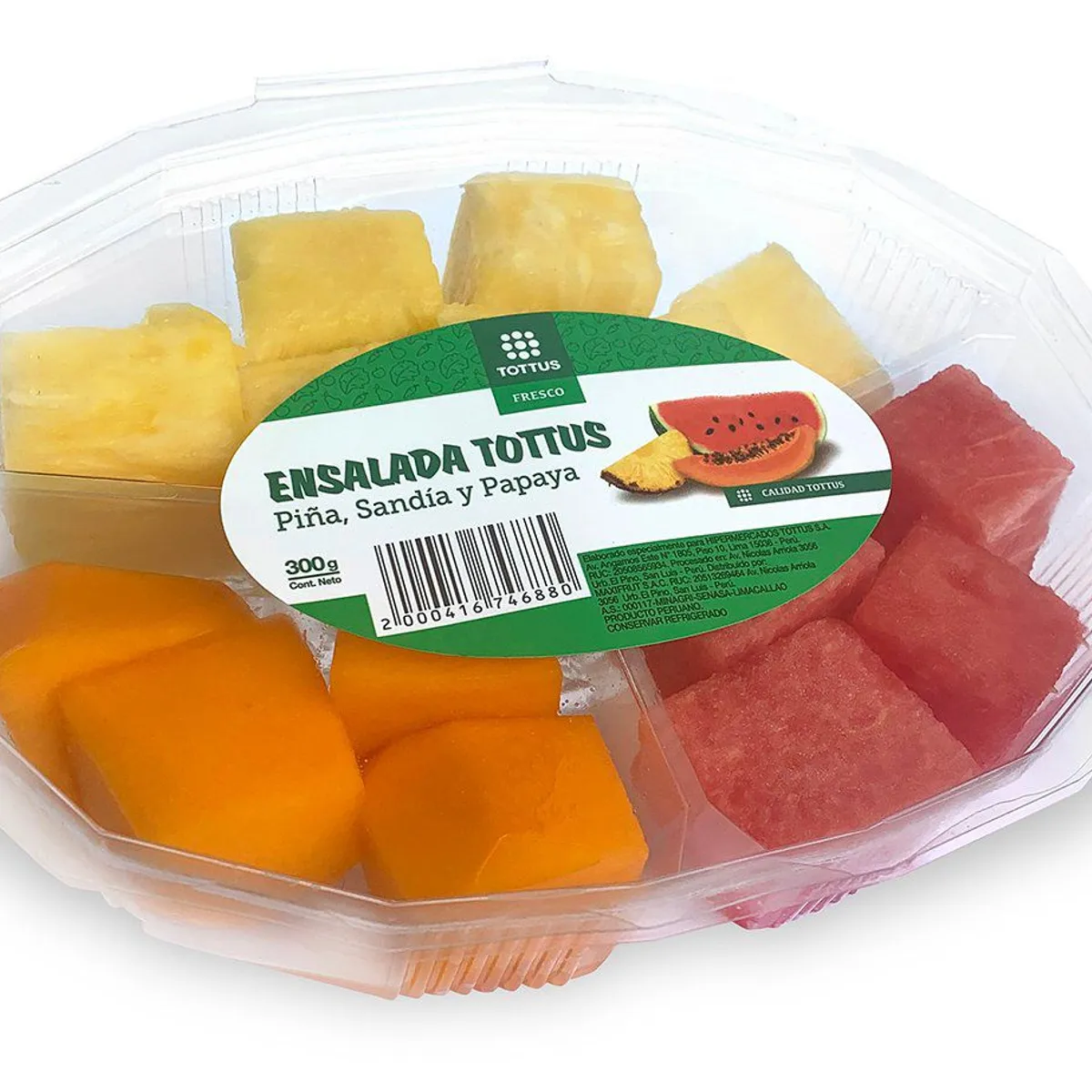 TOTTUS FRUTAS - Ensalada De Piña Sandia Papaya Tottus
