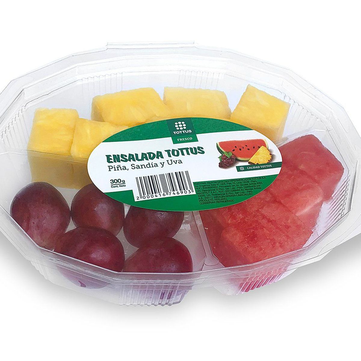 TOTTUS FRUTAS - Ensalada De Piña Sandía Uva Tottus